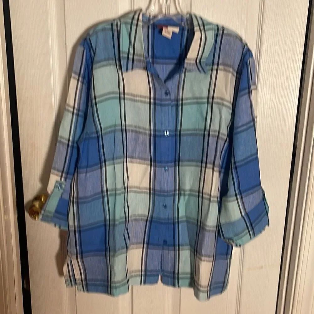 JM Collections Button Down Long Sleeve Shirt